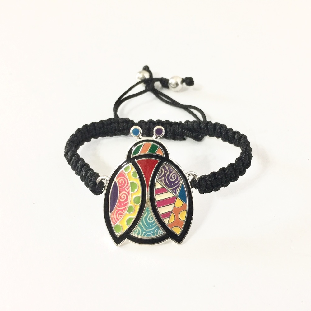 Lady bug bracelet. Colors inspired by the artist Brito (NEW ITEM )